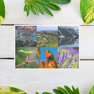 Personalized 6 photo collage create your own photo doormat