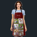 Personalized 6 Photo Collage family, Custom text Apron<br><div class="desc">Customizable Photo Apron, Photo Collage Gifts for him or her, are the perfect gift for a couple, grandparents, wedding, anniversary, baby, Christmas, valentine's day, mother's day or father's day! They also make a great gift between friends. *** if you encounter any design problem or need help, you can contact me...</div>