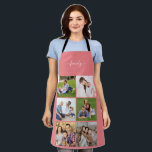 Personalized 6 Photo Collage family, Custom text Apron<br><div class="desc">Customizable Photo Apron, Photo Collage Gifts for him or her, are the perfect gift for a couple, grandparents, wedding, anniversary, baby, Christmas, valentine's day, mother's day or father's day! They also make a great gift between friends. *** if you encounter any design problem or need help, you can contact me...</div>