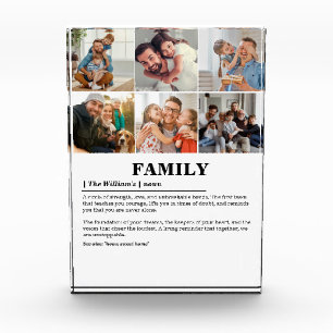 Personalized 6 Photo Collage Family Definition Acrylic Award