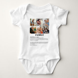 Personalized 6 Photo Collage Family Definition Baby Bodysuit