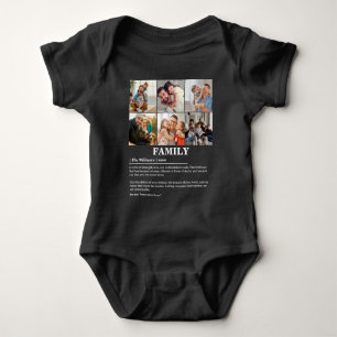 Personalized 6 Photo Collage Family Definition Baby Bodysuit