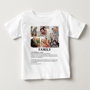 Personalized 6 Photo Collage Family Definition Baby T-Shirt