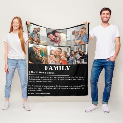 Personalized 6 Photo Collage Family Definition