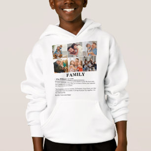 Personalized 6 Photo Collage Family Definition Hoodie