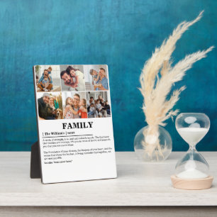 Personalized 6 Photo Collage Family Definition Plaque