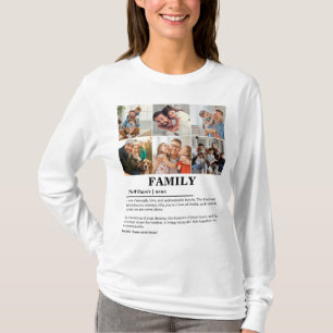 Personalized 6 Photo Collage Family Definition T-Shirt