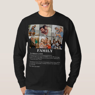 Personalized 6 Photo Collage Family Definition T-Shirt