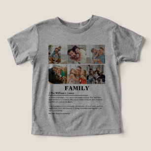 Personalized 6 Photo Collage Family Definition Toddler T-shirt