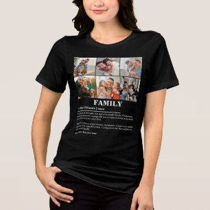 Personalized 6 Photo Collage Family Definition Tri-Blend Shirt