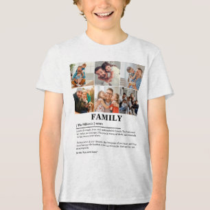 Personalized 6 Photo Collage Family Definition Tri-Blend Shirt