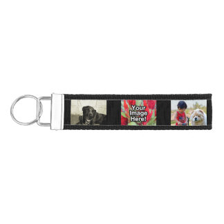 Personalized 6 Photo Collage Keychain Wristband