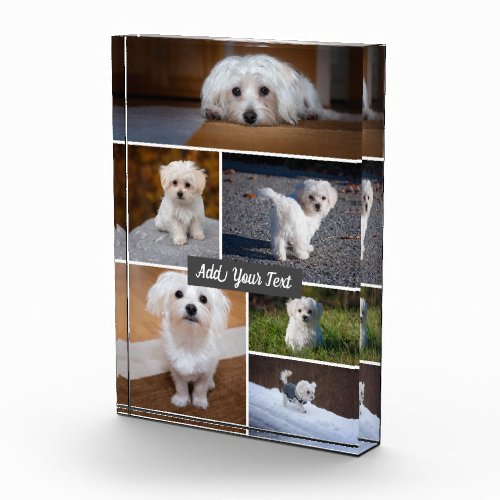 Personalized 6 Photo Collage Text Photo Block