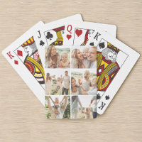 Personalized 6 Photo Collage Vertical Poker
