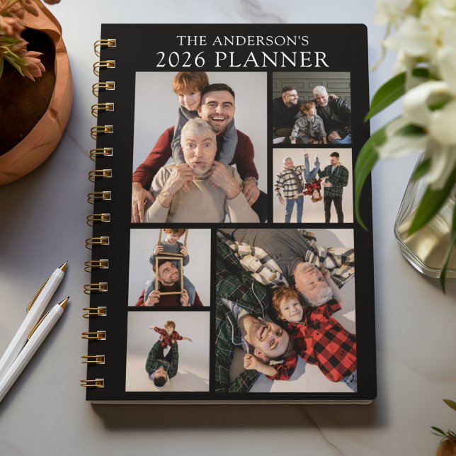 Personalized 6 Photo Collage Yearly Planner (Creator Uploaded)