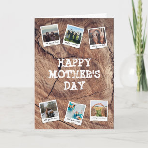 Personalized 6 Photo Custom Collage Mother's Day Card
