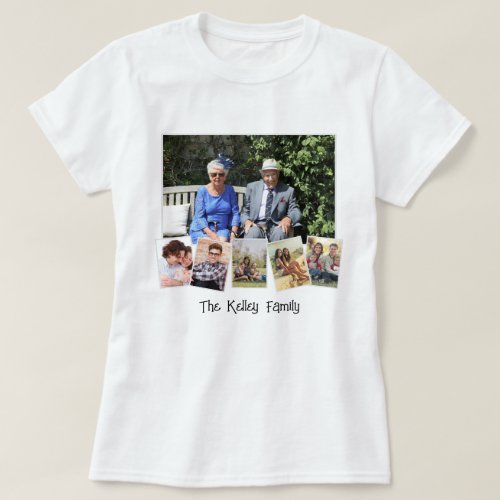 Personalized 6 Photo Family Collage T_Shirt