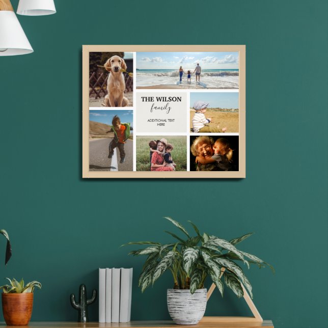Personalized 6 Photo Family Memories Collage Framed Art (Living Room 2)