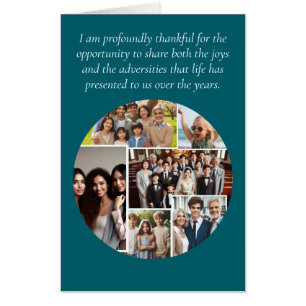 Personalized 6-Photo Family & Spouse Birthday Card