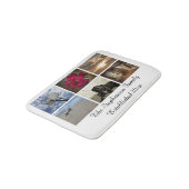 Personalized 6 Photo Mosaic Picture Collage Bath Mat (Angled)
