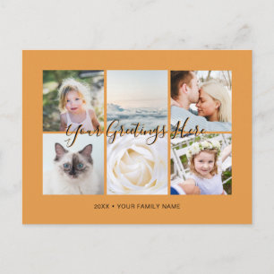 Personalized 6 photos Universal Greetings Postcard