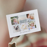 Personalized 6 photos Universal Greetings Postcard<br><div class="desc">Personalized 6 family photos Universal Greetings Postcards featuring a stylish photo collage with 6 customized images,  your greetings message in elegant handwritten script font,  your name,  date,  year,  message on the back in a modern and simple sans serif font.</div>