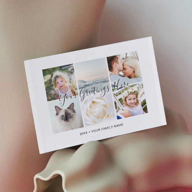 Personalized 6 photos Universal Greetings Postcard (Creator Uploaded)