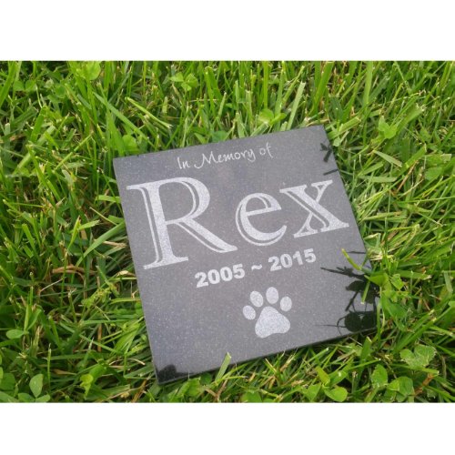 Personalized 6x6 Granite Memorial Pet Stone
