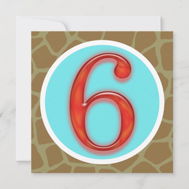 Personalized 6th Birthday Invitation (Front)