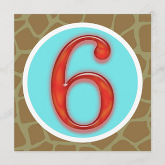 Personalized 6th Birthday Invitation