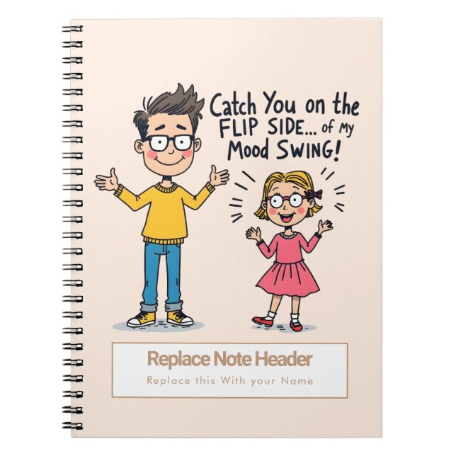 Personalized 70s Slang Themed Notebook (Front)
