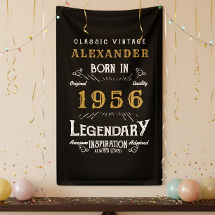 Personalized 70th Birthday 1956 Vintage Legend Banner