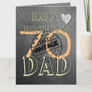 Personalized 70th Birthday Card For Dad
