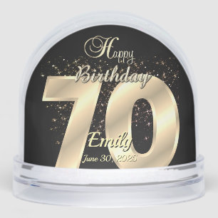 Personalized 70th Birthday Gift Snow Globe