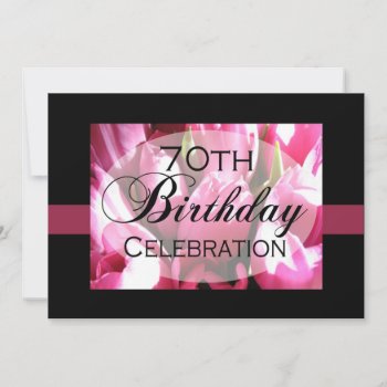 Personalized 70th Birthday Party Invitations by NightSweatsDiva at Zazzle