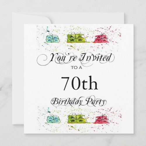 Personalized 70th Birthday Party Invitations