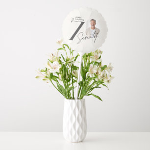 Personalized 70th Birthday Photo Balloon Elegant
