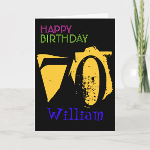 Personalized 70th Birthday POP Greeting Card