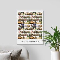Personalized 72 Photo Collage Canvas Print