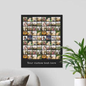 Personalized 72 Photo Collage Canvas Print