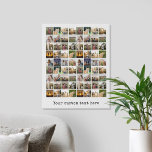 Personalized 72 Photo Collage Faux Canvas Print<br><div class="desc">Create Your Own Personalized 72 Photo Collage Faux Canvas Print</div>