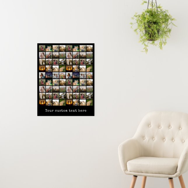 Personalized 72 Photo Collage Foam Board (In Situ (Wall))