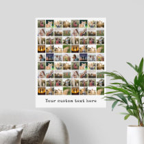 Personalized 72 Photo Collage Poster