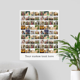 Personalized 72 Photo Collage Poster