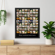 Personalized 72 Photo Collage Poster