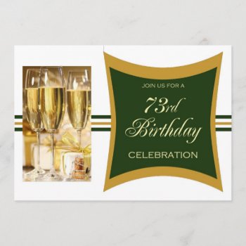 Personalized 73rd Birthday Party Invitations by NightSweatsDiva at Zazzle