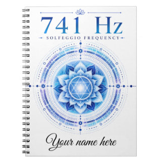 Personalized 741 Hz Solfeggio Frequency Notebook