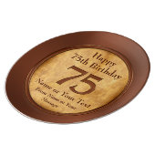 Personalized 75th Birthday Gift Ideas for a Man Dinner Plate (Side)