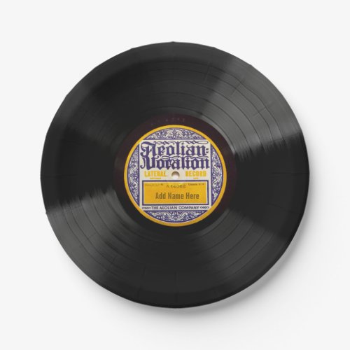 Personalized 78 Vinyl Record Design Paper Plates