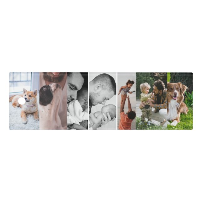 Personalized 7 Family Photo Collage Ruler (Front)